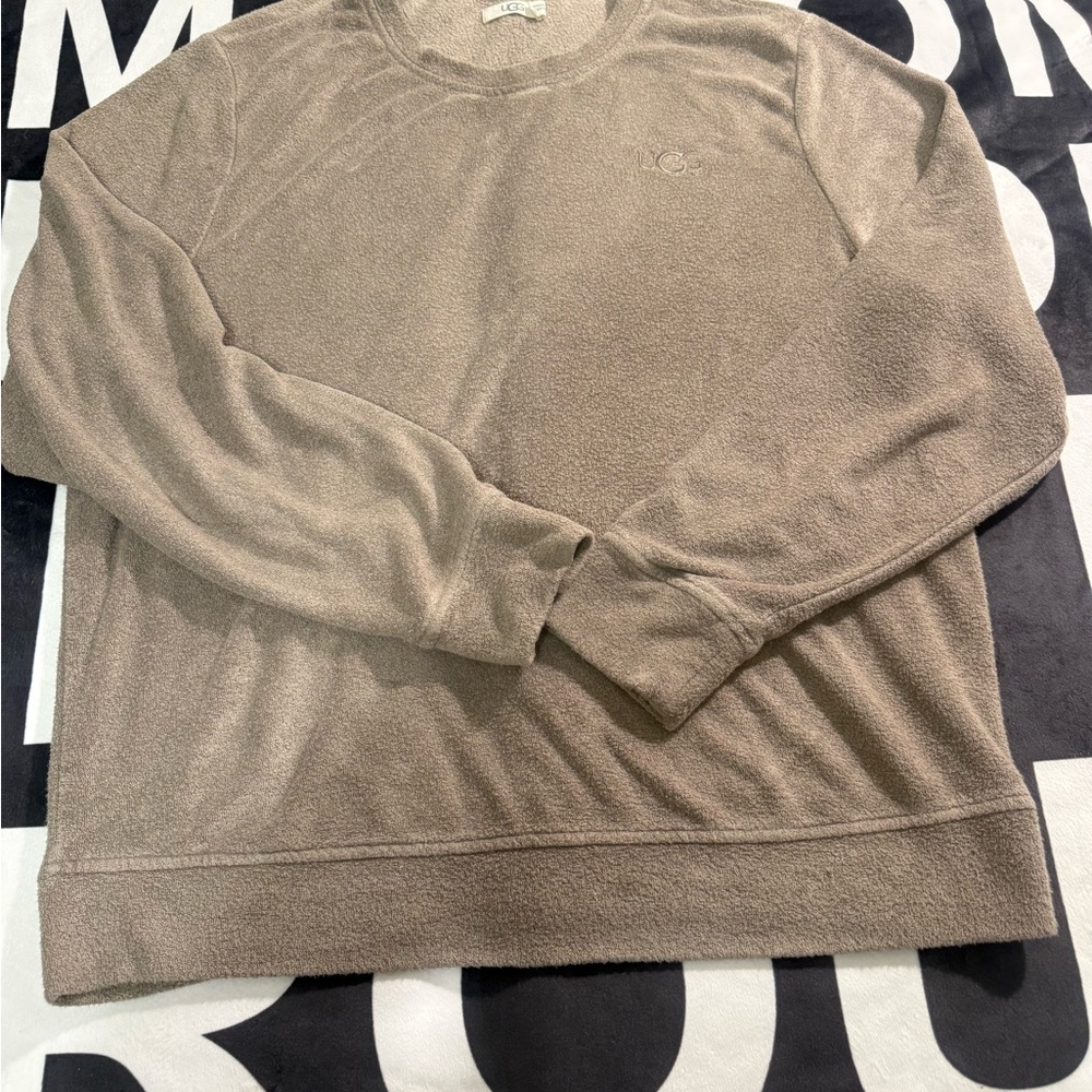 UGG Men's Taupe Crewneck Sweater